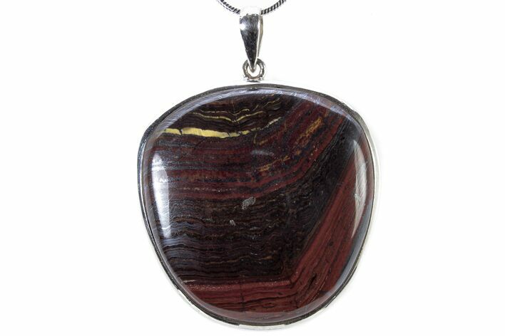 Polished Tiger Iron Stromatolite Pendant - Billion Years #321619